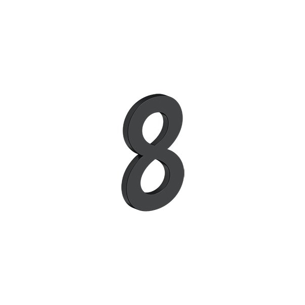 4 NUMBER 8, B SERIES W/ RISERS, STAINLESS STEEL in Paint Black